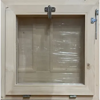 Okno 90/90 cm masiv smrk-sklápěcí